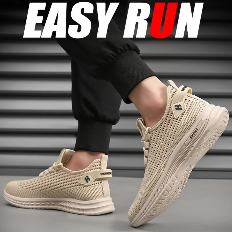 Men Mesh Knit Running Sneakers - огляд і ціна Shock Absorbing Gym Trainers
