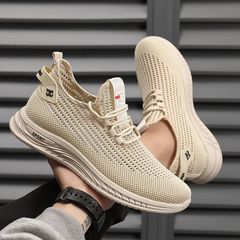 Men Mesh Knit Running Sneakers - огляд і ціна Shock Absorbing Gym Trainers
