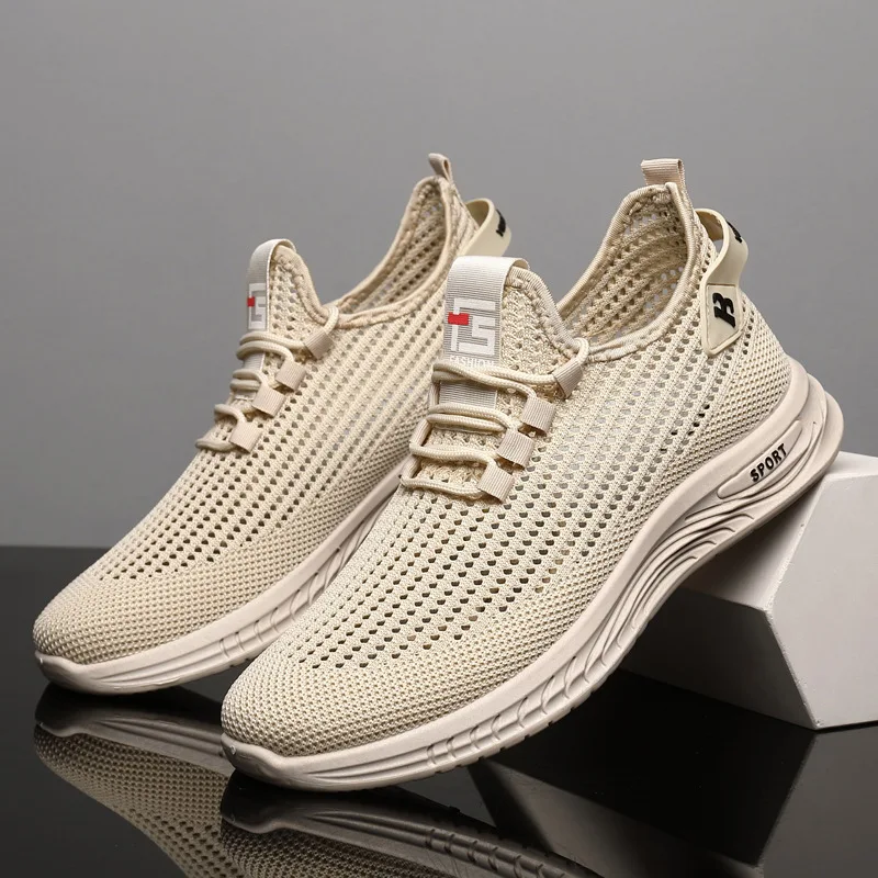 Men Mesh Knit Running Sneakers - огляд і ціна Shock Absorbing Gym Trainers