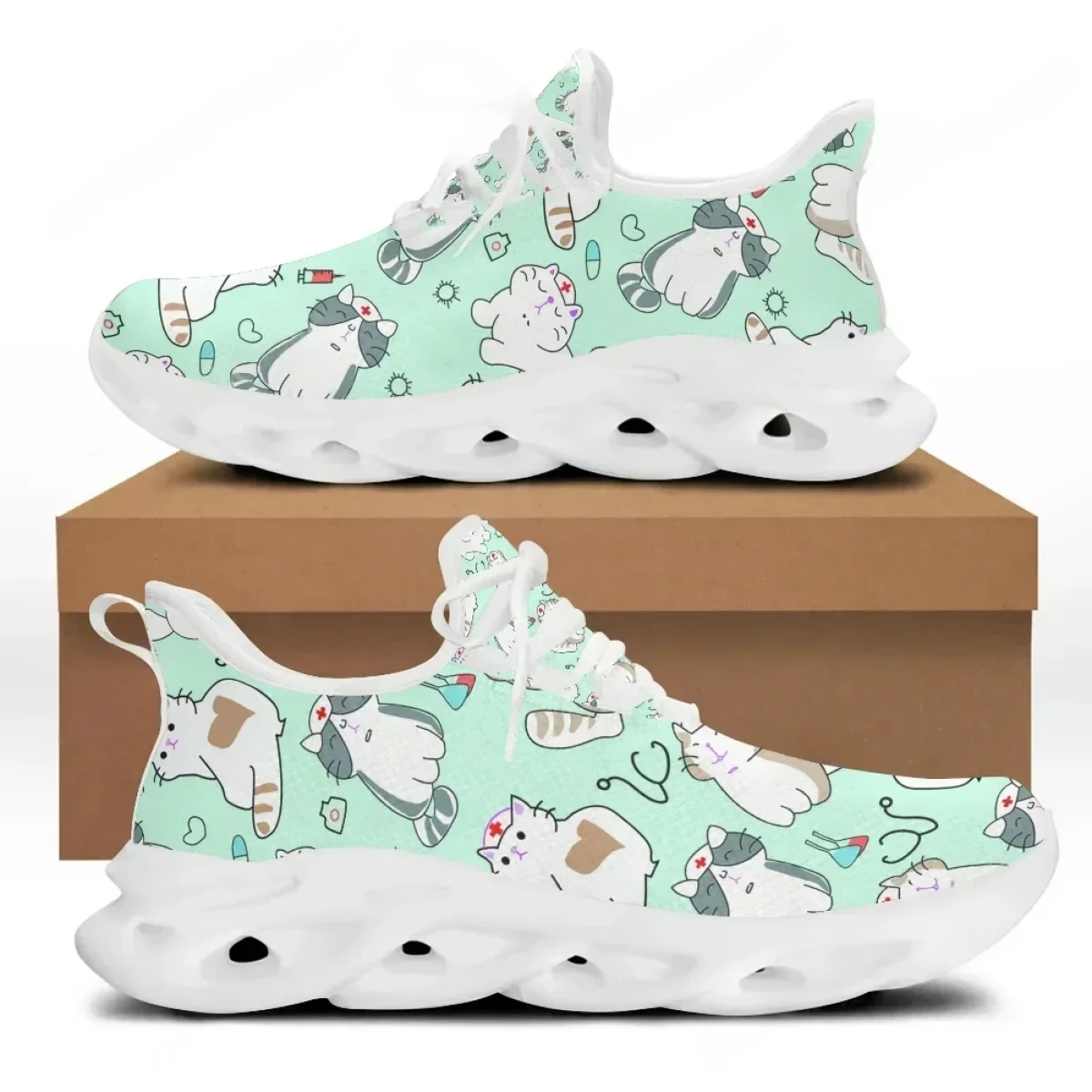 Hot Summer Spring Women Lace U - огляд і ціна Knit Fabric Lace Up Sneakers